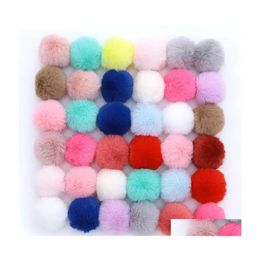 car dvr Other Fashion Accessories 8Cm Faux Rabbit Fur Ball Pom Poms Fluffy Pompom Diy For Women Kids Winter Hats Sklies Beanies Knitted Cap Dhbwi