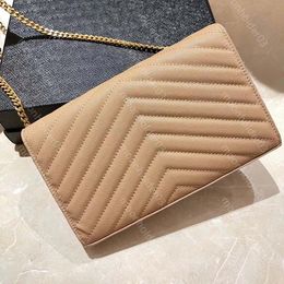 Handbags Designer Crossbody bags Luxury women Clutch Flap Totes Bags shoulder bag woc Envelope leather caviar bags in grain de poudre embossed leather chain wallet