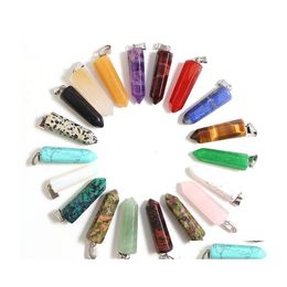 car dvr Charms Natural Crystal Stone Pillar Pendants Hexagonal Necklace Amthyst Beads For Jewellery Making Earring Gemstone Drop Delivery Find Dhvbq