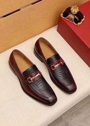 2023 Men Dress Shoes Formal Brand Business Brogue Flats Men's Casual Genuine Leather Loafers Wedding Party Shoes Size 38-47