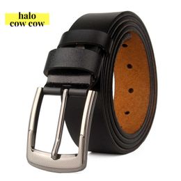 Belts 140 150 160 170cm Men Belt with Pin Buckle Fashion Long Large Size Cow Genuine Leather Belts Men Male High Quality Waist Belt Z0228