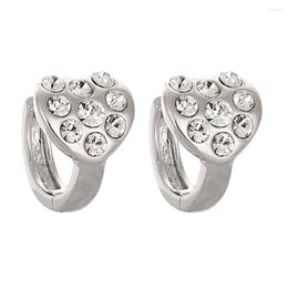 Stud Earrings 2023 Crystal Jewelry Women Heart Pattern Ladies Earings Joyas De Plata EH1028