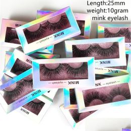 False Eyelashes 25Mm Handmade 3D Faux Mink Hair Thick Long Wispy Fluffy Womans Eye Makeup Lashes Cruelty Drop Delivery Health Beauty Dhvjz