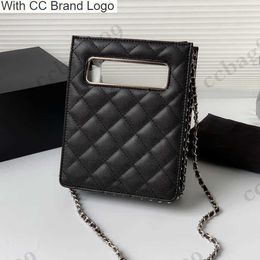 CC Brand Shoulder Bags Womens Caviar Black Dinner Bag Shiny Party Quilted Totes Purse Calfskin Designer Luxuries Handbags Silver Metal Matelasse Chain Crossbody