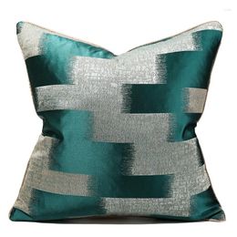 Pillow High Precision Jacquard Cover Embroidery Geometric Striped Throw Pillows Case El Home Decor Sofa Chair Bed Pillowcase