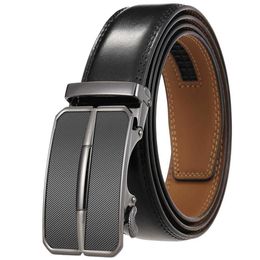Belts men leather belt automatic buckle more Colour adjustable Genuine Leather Black Belts Cow Leather Belt for men 35cm Width Z0228