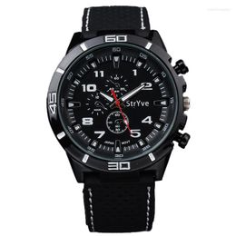 Wristwatches Stryve Brand Relojes Hombre 2023 Speed Racing Sport Watches Military Black Silicone Strap Japan Movement Quartz Men Wrist Watch