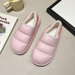 EVA Slippers Weight Women Light Home Waterproof Outdoor Warm Cotton Plush Soft Platform Shoes for Winter Drop 101