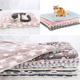 Cat Beds & Furniture Thickened Pet Mat Soft Flannel Pad For Puppy Dog Accessories And Home Supplies Goods Comfort Products