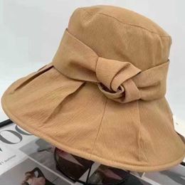 Wide Brim Hats 2023 New Summer Wide Brim Bucket Hat Woman Cow Tie Beach Sun Hat Trendy Girls Vacation Foldable Panama Hat Ladies Fisherman Cap G230227