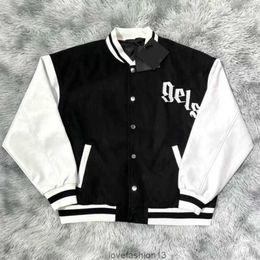 Fashion Baseball Coat Uniform Jacket Single Breasted Warm Couples Women Men Varsity Men's Designer Angel Clothing