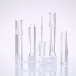 Storage Bottles Empty 5ML Lipgloss Tubes Round Transparent Lip Gloss With Clear Wand Packaging 30pcs 50pcs