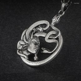 Pendant Necklaces Retro Fashion Ancient Greek Mythology Medusa Necklace For Men Women Personality Trend Street Party Accessories