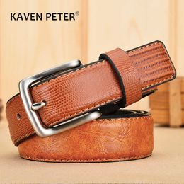 Belts Casual Male Leather Belt High Quality Waistband Strap Fashion Leather Belts for Men Pin Buckle Z0228