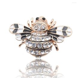 Brooches High Quality Bee Enamel Esmalte Broches Pin Gold Colour Champagne Rhinestone Hijab Pins Juego De Tronos Halloween Joyas