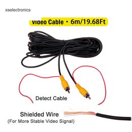 Update 6m Video Cable For Car Rear View Camera Universal RCA 6 Meters Wire For Connecting Reverse Camera With Car Multimedia Monitor Car DVR