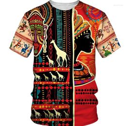T-shirts pour hommes T-shirt pour hommes africains hommes femmes mode surdimensionné Nativ enfants Hip Hop hauts t-shirts Vintage été T-shirt