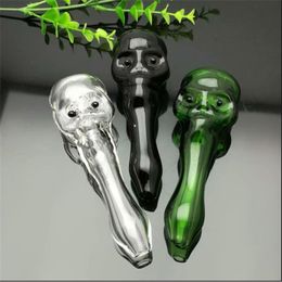 Smoking Accessories new Europe and Americaglass pipe bubbler smoking pipe water Glass bong Coloured hollow glass skull pipe