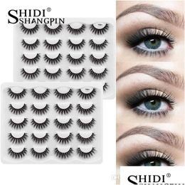 False Eyelashes 10 Pairs 3D Faux Mink Natural Long Dramatic Makeup Lashes Thick Eyelash Volume Drop Delivery Health Beauty Eyes Dhcqc