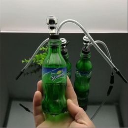 Smoking Accessories new Europe and Americaglass pipe bubbler smoking pipe water Glass bong Green glass snow water bottle