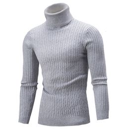 Men's Sweaters Autumn and Winter High Quality Men's Turtleneck Sweater Pullover Shirt Long Sleeve Warm Knitted Turtleneck Sweater 7 Colors 230228