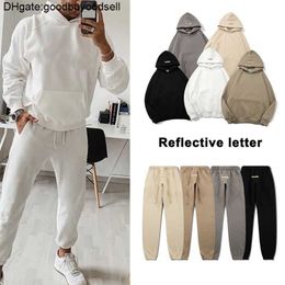 Ess designer hoodies for men women pullover hoody sweatshirt letter printed long sleeve crewneck loose hooded sweater white black cotton N9BE