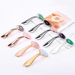 Face Roller Massager Natural Stone Crystal Quartz Jade Eye Massage Skin Care Neck Detox Beauty Tool Health Skincare Cosmetic