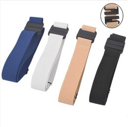 Belts New Unisex BuckleFree Elastic Belt For Jeans Pants Dress Stretch Waist For Women Men No Buckle Without Buckle free Belts H111 Z0228