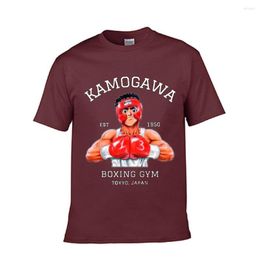 Men's T Shirts Hajime No Ippo Kamogawa Boxing Gym High Quality Cotton EU Size Shirt Funny Anime Men 2000s Male Clothes