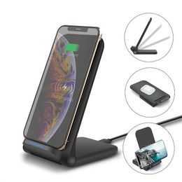 15W Fast Wireless Charger Pad Foldable Qi Charging Stand for Samsung S23 Huawei Xiaomi iPhone 14 13 Pro Max XS Dock Station with retail box