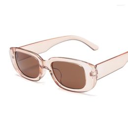 Sunglasses Square Women Rectangle Brand Designer Sun Glasses For Female Gradient Clear Small Lens Unisex D31