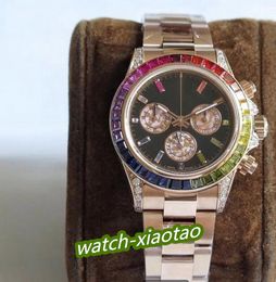 Mens Watches 40mm Diamond Rainbow Crystal 116595 116598 116599 Mechanical Automatic Movement No Chronograph Fashion Waterproof Wristwatches