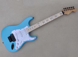 Sky Blue Electric Guitar with Floyd Rose Maple Fretboard Can be Customized as Request