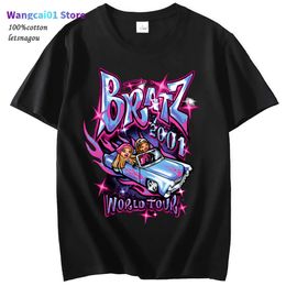 Men's T-Shirts Bratz 100% Cotton T-Shirts Men Women Casual Oversized T-shirt Harajuku Y2k Tops Streetwear High Quality Short Seve Tops Unisex 0301H23