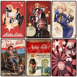 Cola Drink art painting Posters Game Metal Sign Retro Tin Sign Plaque Metal Vintage Wall Decor for Bar Pub Club Man Cave Personalised Decoration Size 30X20cm w02