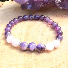 Strands MG1768 New Design Charoite Amethyst Kunzite Bracelet