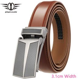 Belts 31cm Width High Quality Genuine Leather Belts For Men Designer Fashion Cowskin Strap Male Luxury Brand Automatic Belt B581 Z0228