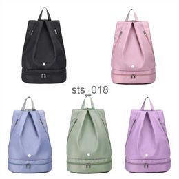 Outdoor Bags Women Yogo Backpack Bag New Dry And Wet Separate With Shoe Storage Waterproof for LL Fit Gym #A57 T230228
