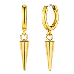 Dangle Earrings Kpop Pointed Earring Drop For Women/Men Copper Gold/Silver Color Sensitive Ears Cool Fashion Jewelry Gift Party