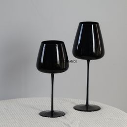 Tumblers Black Magic Moment Ultra fine Tall Goblet Pure Crystal Glass Red Wine Home Decoration 230228