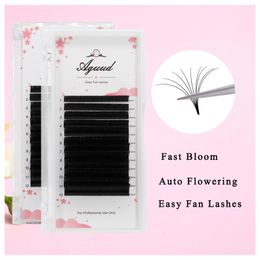 Cílios falsos cílios fáceis cílios de fã Extensão de cílios Faux Mink Flowering Auto Blooming Fãs Individual Fanningfalse