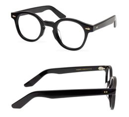 Men Optical Glasses Round Eyeglasses Frames Brand Retro Women Spectacle Frame Fashion Black Tortoise Myopia Eyewear with Glasses Case