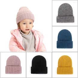 Hats 8 Colours Baby Hat For Boy Warm Winter Kids Beanie Knit Children Girls Boys Cap Born