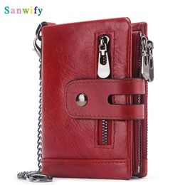 Wallets Genuine Leather Women Wallet Female Colour Coin Purse Small Walet Portomonee Zipper Money Bag Lady Mini Card Holder