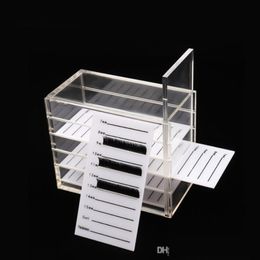 Other Makeup 5 Layers Acrylic Eyelash Storage Box Display Container Eyelashes Glue Pallet Holder Case Grafting Transparent Drop Deli Dhgzr