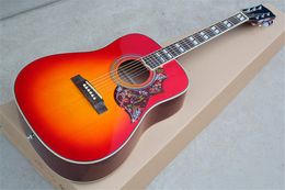 Factory 20 Frets 41 inch Sunburst Acoustic Guitar with Rosewood Fretboard,Body Binding,Can be Customised