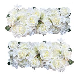 Decorative Flowers Thicken Flower Wedding Road Lead Artificial Rose Row Background Arch Decoration Home Holiday Wall