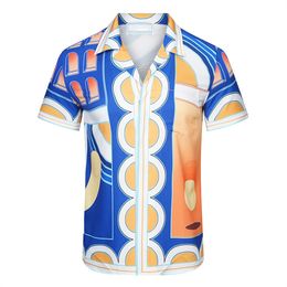 1 Men Designer Shirts Summer Shoort Sleeve Casual Shirts Fashion Loose Polos Beach Style Breathable Tshirts Tees Clothing Q10