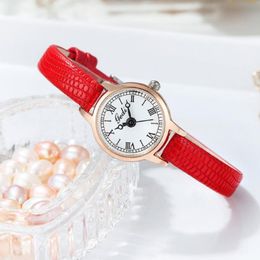 Gedi 2023 New Fall watch Fashion Design Retro Style Quartz Women's Simple Temperament Watch Birthday Gift 14011