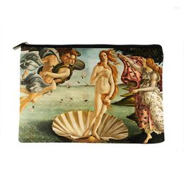 Косметические сумки Женщины Botticelli Printed Make Up Bag Fashion Cosmetics Organizer для путешествий красочная хранение леди
